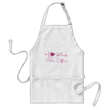 My Heart Belongs to a Police Officer Aprons