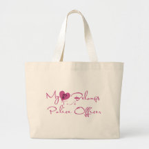 My Heart Belongs to a Police Officer Tote Bags