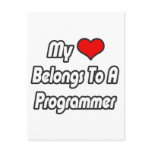 My Heart Belongs To A Programmer postcards