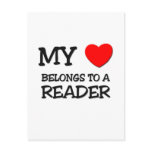 My Heart Belongs To A READER postcards