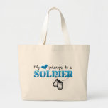 My heart belongs to a Soldier Canvas Bags