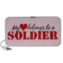 My Heart Belongs To A Soldier Mini Speakers