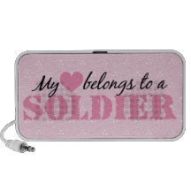 My Heart Belongs To A Soldier Notebook Speaker