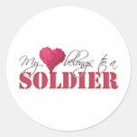 My Heart Belongs to A Soldier Stickers