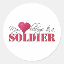 My Heart Belongs to A Soldier Stickers