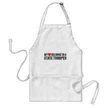 My Heart Belongs To A State Trooper Apron
