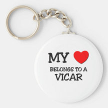 My Heart Belongs To A VICAR Key Chain