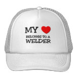 My Heart Belongs To A WELDER Mesh Hat