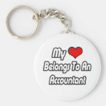 My Heart Belongs To An Accountant Keychain