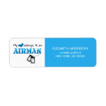 My heart belongs to an Airman Custom Return Address Labels