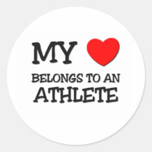 My Heart Belongs To An ATHLETE Stickers