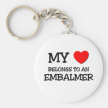 My Heart Belongs To An EMBALMER Keychain