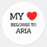 My Heart Belongs To ARIA Round Stickers