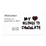 My Heart Belongs To Chocolate Business Cards