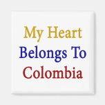 My Heart Belongs To Colombia Refrigerator Magnet