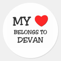 My Heart Belongs to Devan Stickers