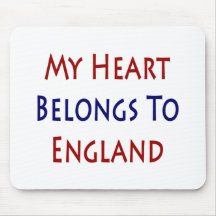My Heart Belongs To England Mouse Pads