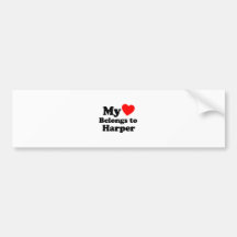 My Heart Belongs to Harper Bumper Sticker