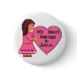My heart belongs to jesus child holding heart buttons