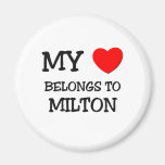 My Heart Belongs to Milton Fridge Magnets