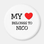 My Heart Belongs to Nico Refrigerator Magnets