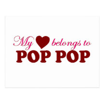 My Heart Belongs to Pop Pop Postcard