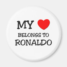 My Heart Belongs to Ronaldo Fridge Magnet