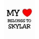 My Heart Belongs to Skylar t-shirts