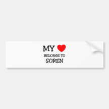My Heart Belongs to Soren Bumper Sticker