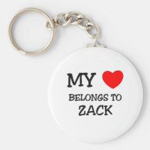 My Heart Belongs to Zack Key Chains