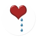 My Heart Cries Valentine's Stickers