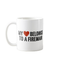 My Heart Fireman Mugs