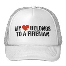 My Heart Fireman Trucker Hat