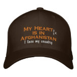 My Heart is in Afghanistan - memorial day Embroidered Hats
