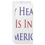 My Heart Is In America Full Colour Rack Card