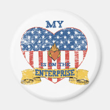 My Heart is on the Enterprise Refrigerator Magnet