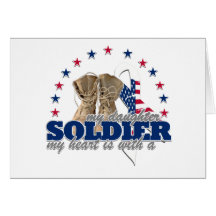 my heart is with a soldier my daughter cards
