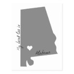 My Heart Lies in Alabama Post Cards
