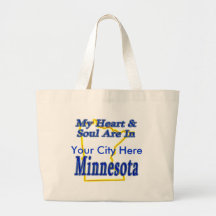 My Heart & Soul Are In Minnesota Canvas Bag