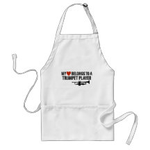 My Heart Trumpet Player Aprons