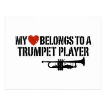 My Heart Trumpet Player Post Card