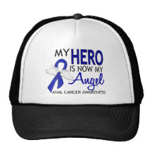 My Hero Is My Angel Anal Cancer Hats