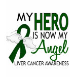 My Hero Is My Angel Liver Cancer t-shirts