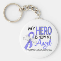 My Hero Is My Angel Prostate Cancer Key Chains