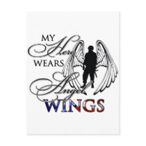 My Hero Wears Angel Wings Postcards