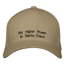 My Higher Power Is Santa Claus Embroidered Baseball Caps