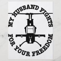 My Husband Fights For Your Freedom Helo Flyer