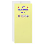 My Husband Is A Hero rack cards