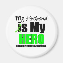 My Husband is My Hero Fridge Magnet