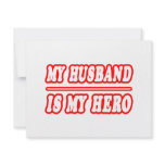 My Husband Is My Hero invitations